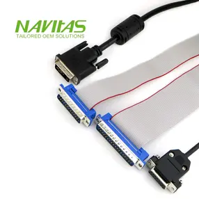 D-Sub cable assembly for industrial interface and control applications
